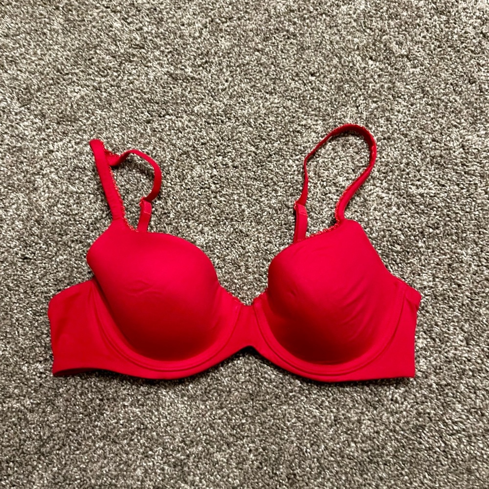 Victoria Secret Red Demi Bra Red 34C